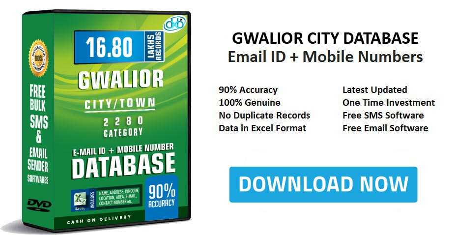 Gwalior mobile number database free download