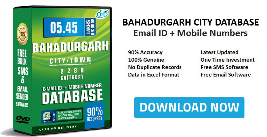 Bahadurgarh mobile number database free download