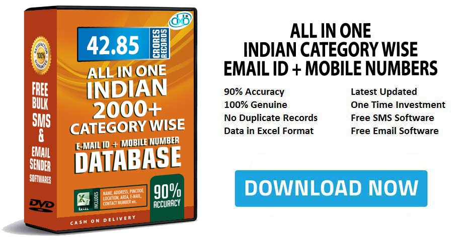 Indian Category wise mobile number database free download