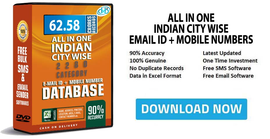 Indian city wise mobile number database free download