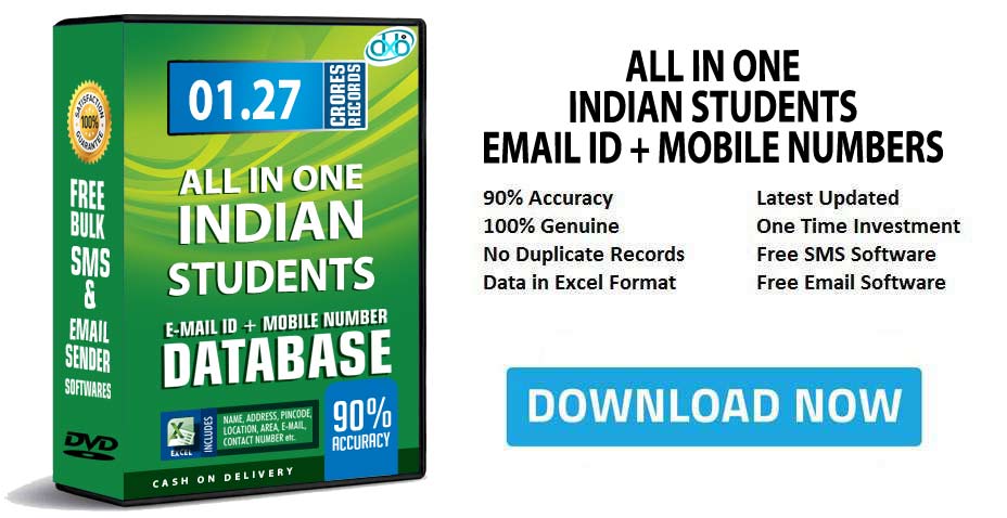 Indian Students mobile number database free download