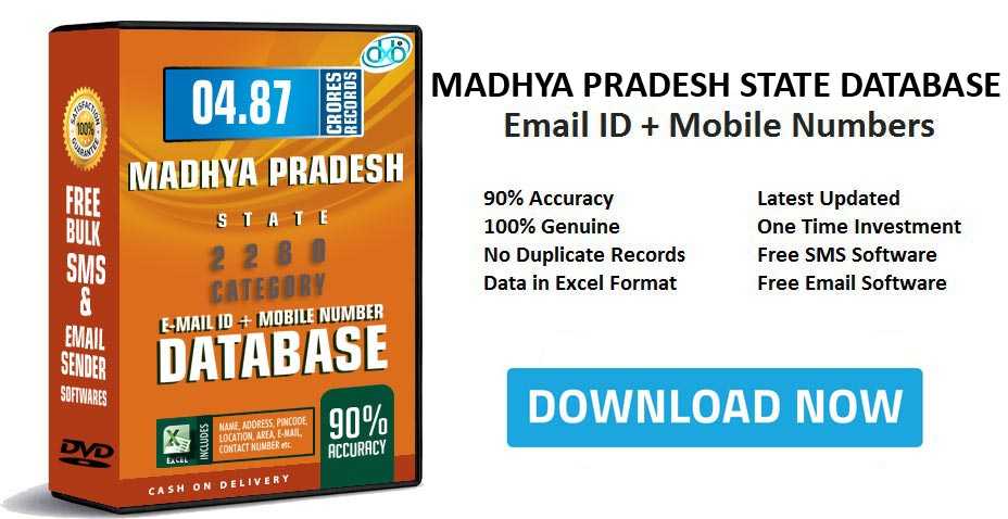 Madhya Pradesh  mobile number database free download