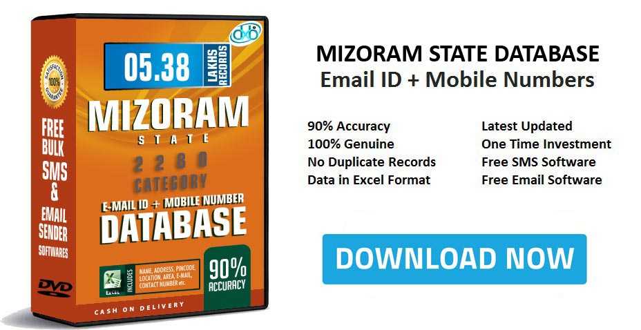 Mizoram mobile number database free download