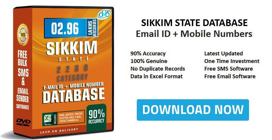 Sikkim mobile number database free download