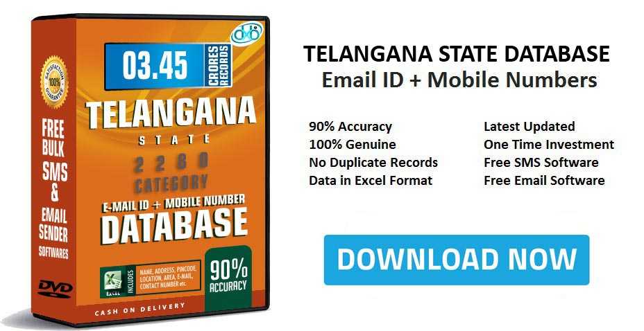 Telangana mobile number database free download